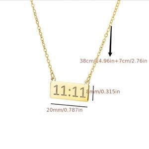 Vintage Angel Number 11:11 Necklace. Stainless Steel Gold Plated Necklace 🪽